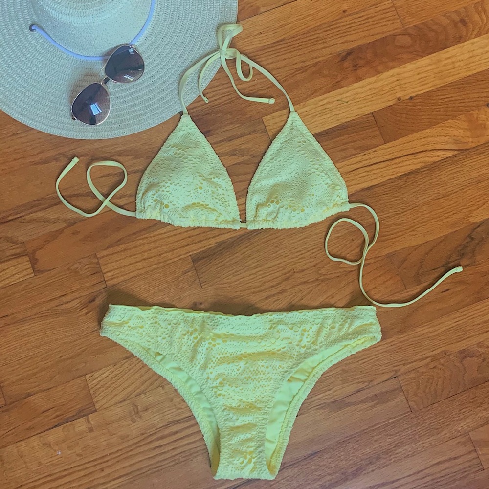 Yellow Lace Bikini 💛